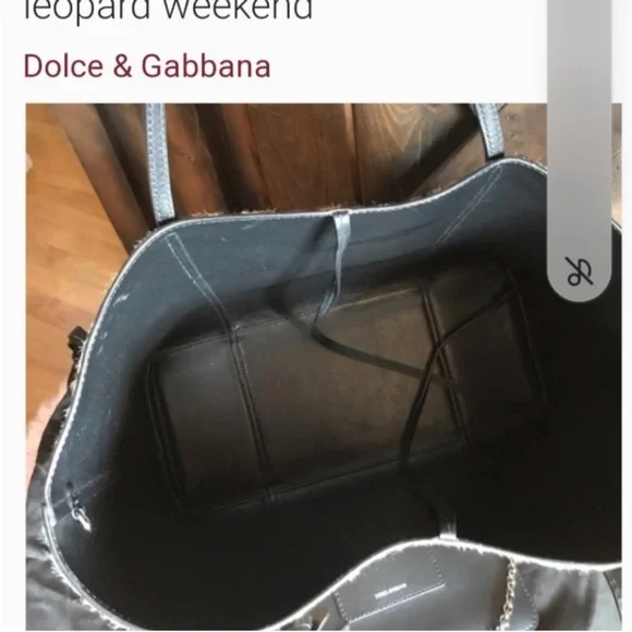 DOLCE & GABANA PONY HAIR -Leopard Print Tote Bag with Black Accents - Picture 3 of 12